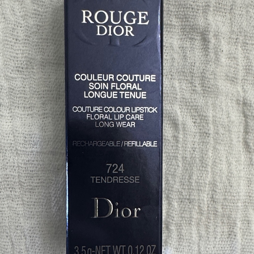 Dior Rouge Lipstick in Deep Blue Packaging Color 724 TENDDRESSE MATTE